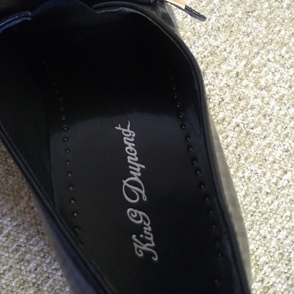 King Dupont Black Embossed Leather Dress Shoes main image 6